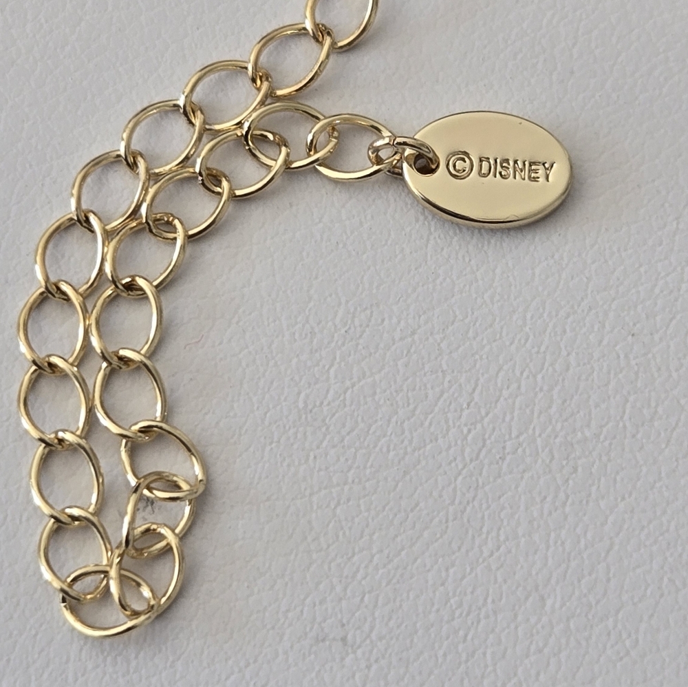 Stitch Gold-Tone Necklace with Hibiscus Flower & Crystal Accents - Picture 9 of 11